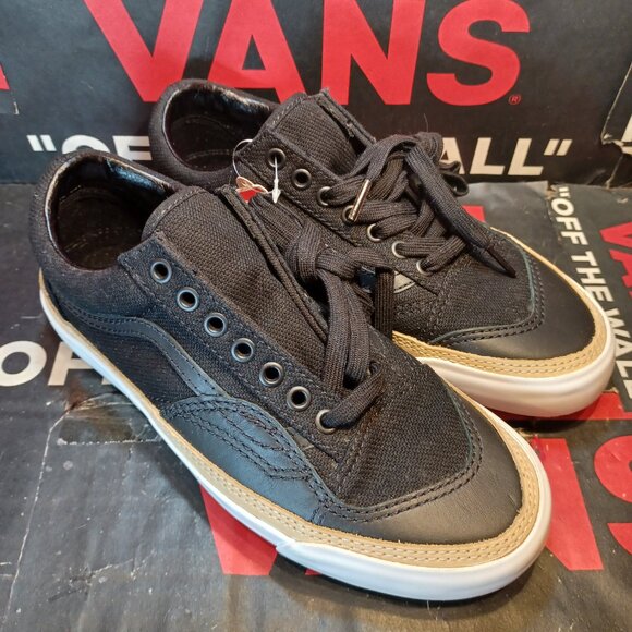 Vans Men's 7/Women's 8.5 Old Skool Overply Era Vamp Black Leather VN0A4U14XFZ - Picture 11 of 12